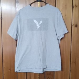 American Eagle graphic tee, salt pepper gray, unisex